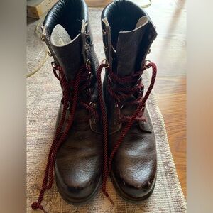 Red Wing Irish Setter Vintage Leather Boots Mens 12B Brown Shoes Footwear Rare